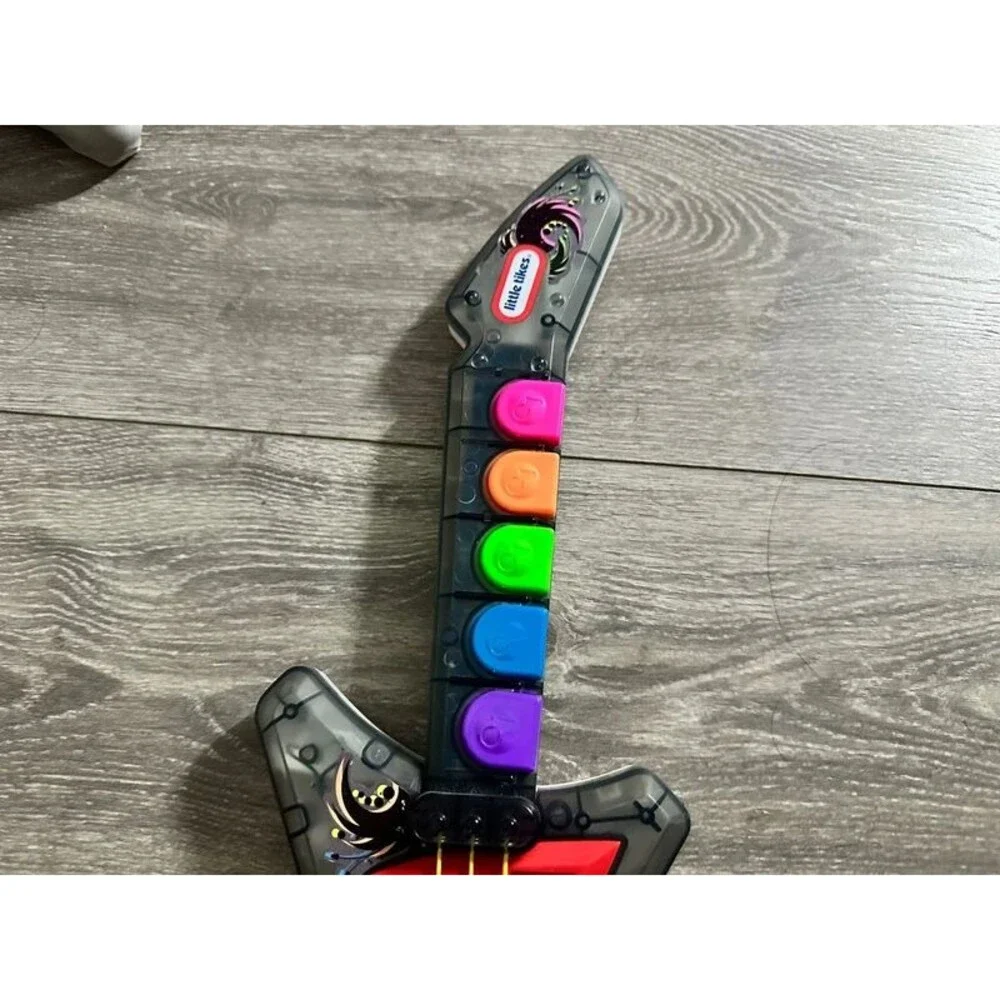 Little Tikes Light Up Musical Toy Guitar Kids Electric Sound Buttons Works 18